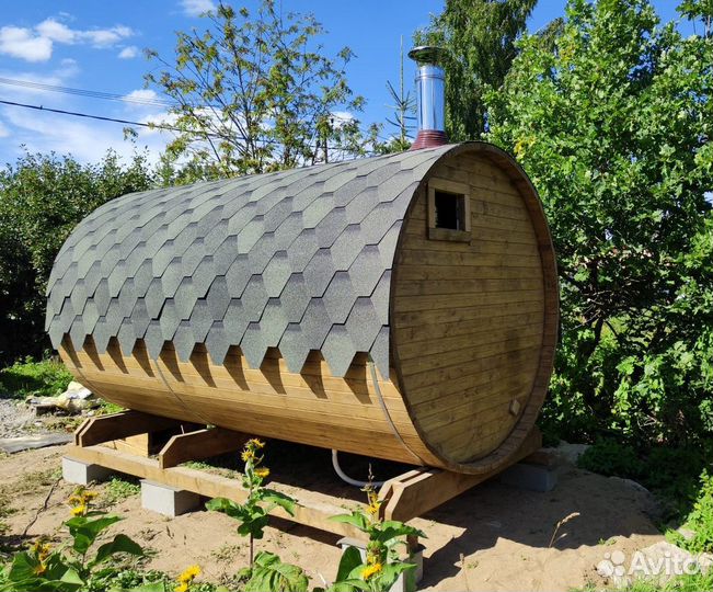 Баня бочка 3,5 метра под ключ Голицыно