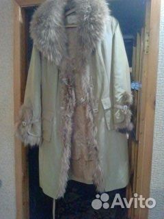 Зимний пуховик, пальто на цельном кролике