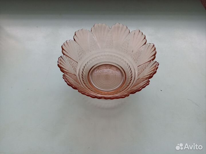 Ваза салатник цветное стекло