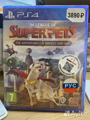 DC Лига Суперпитомцы: Приключения диск для PS4 нов