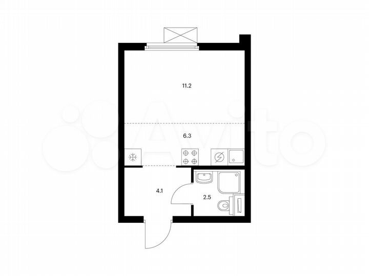 Квартира-студия, 24,1 м², 16/25 эт.