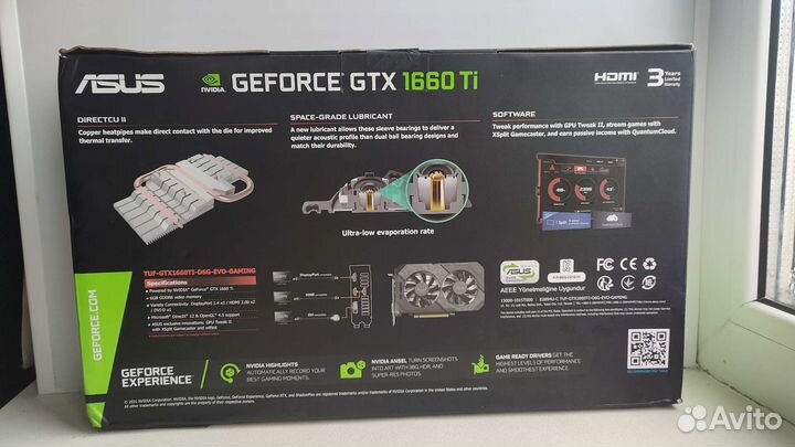 Видеокарта asus TUF Gaming GeForce GTX 1660 Ti