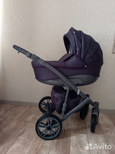 Коляска 3в1 эко кожа