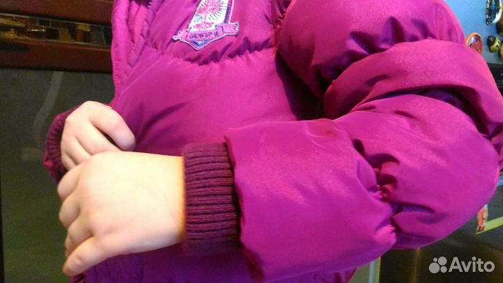 Зимнее пальто пуховик для девочки рост 116