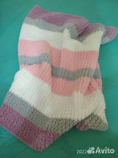 Плед плюшевый ручная работа