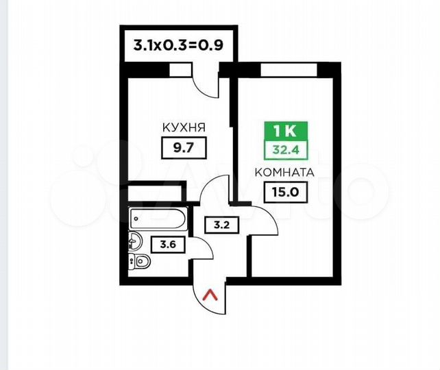 1-к. квартира, 34 м², 17/24 эт.