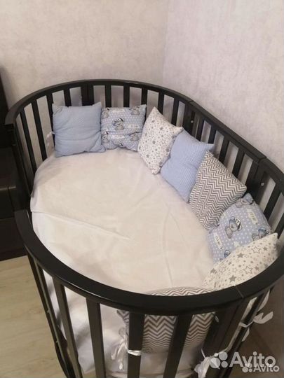 Детская кроватка трансформер с маятником