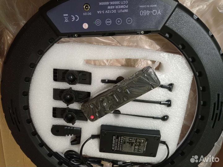 Кольцевая лампа 45 см со штативом новая