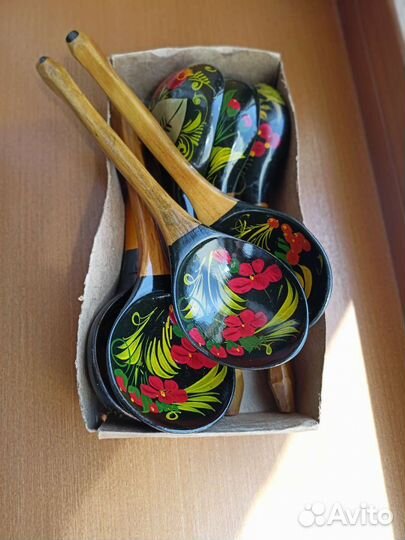 Ложки сувенирные хохлома