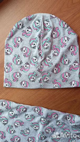 Комплект - снуд и шапка на обхват головы 52-54