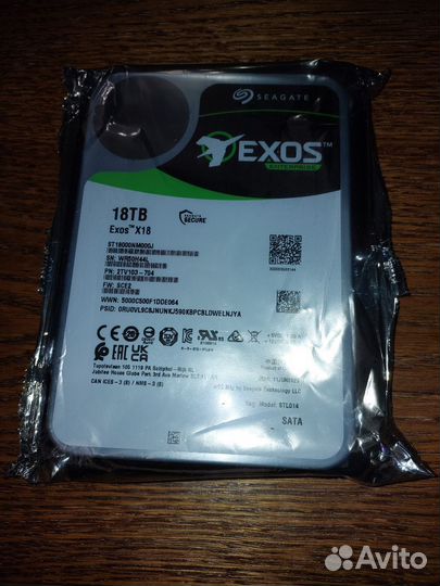Жесткий диск 18TB Seagate Exos X18 (новый)