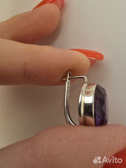 Кольцо и серьги с александритом