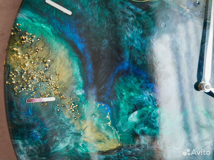 Часы картина из эпоксидной смолы