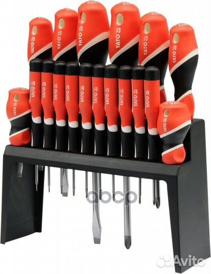 Набор отверток 18 пр: SL2.4х50мм, SL3х50мм, SL5