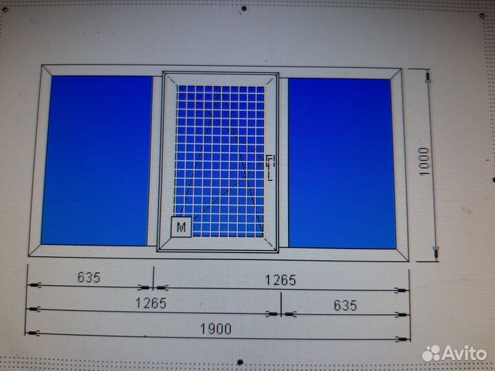 Окно пвх 1900*1000 с функцией безопасности детей