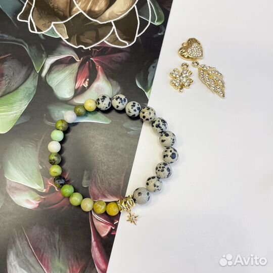 Браслет из разных натуральный камней