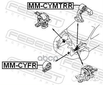 MM-cymtrr febest подушка двигателя задняя