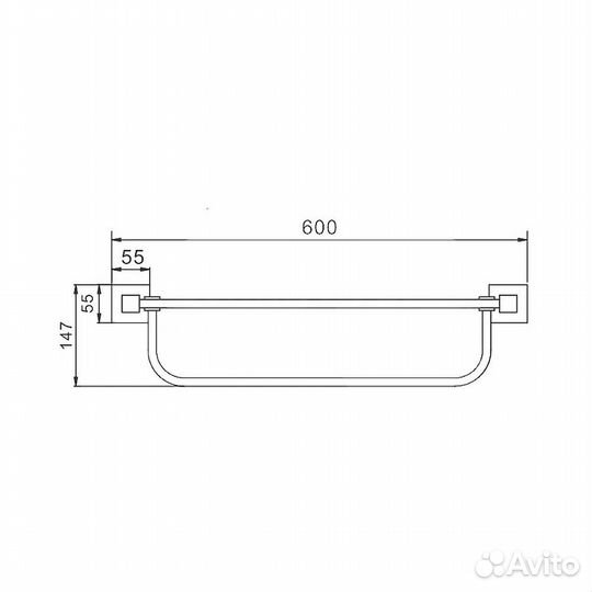 Полка для полотенец Haiba HB8924, черный