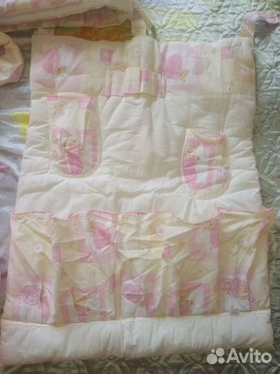 Бортики и балдахин на кроватку для девочки