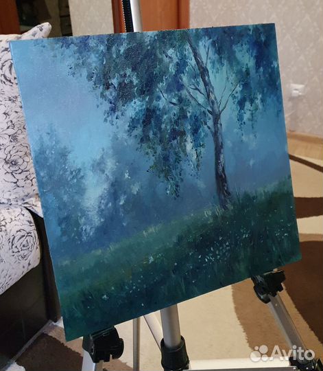 Картина маслом вечерний пейзаж