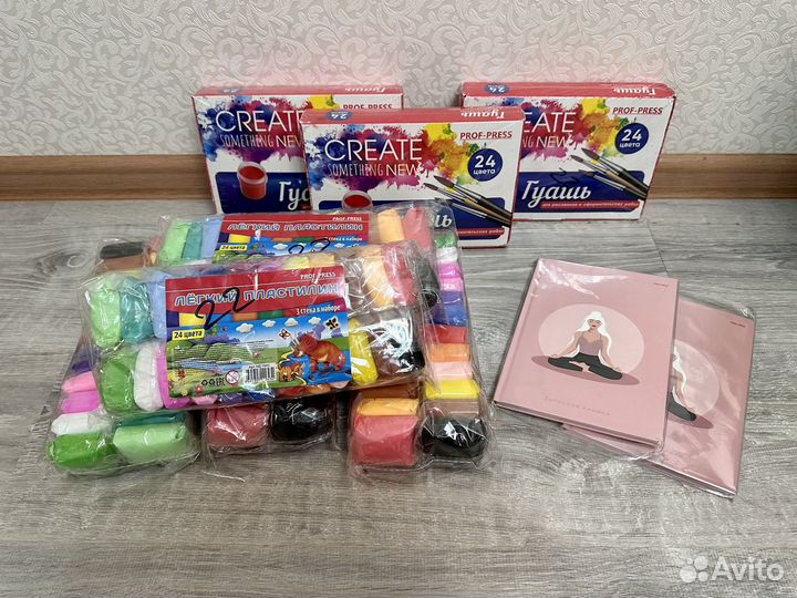 Пластилин гуашь записная книжка