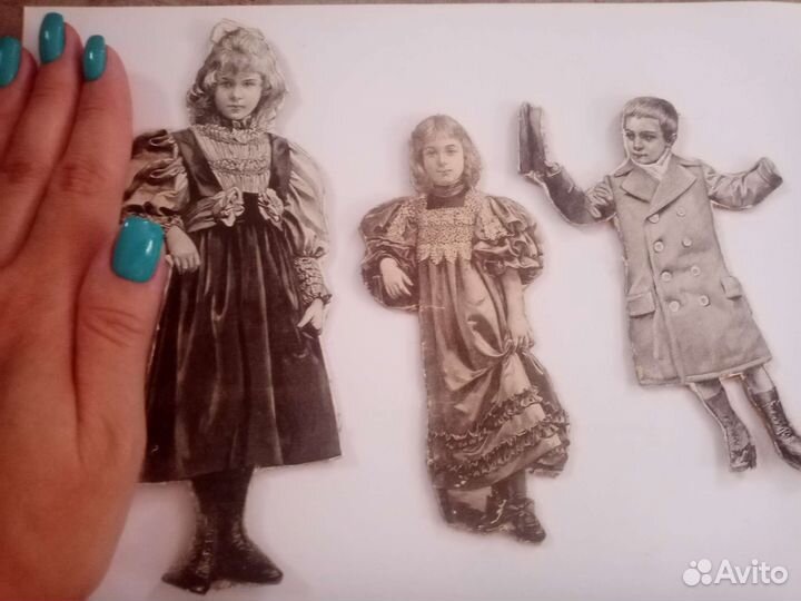 Старинные елочные игрушки из картона