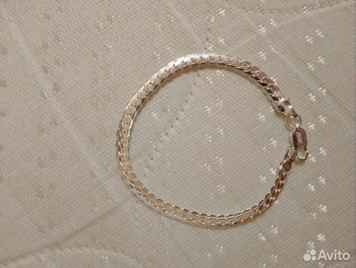 Серебряный браслет, Набор цепочка и браслет
