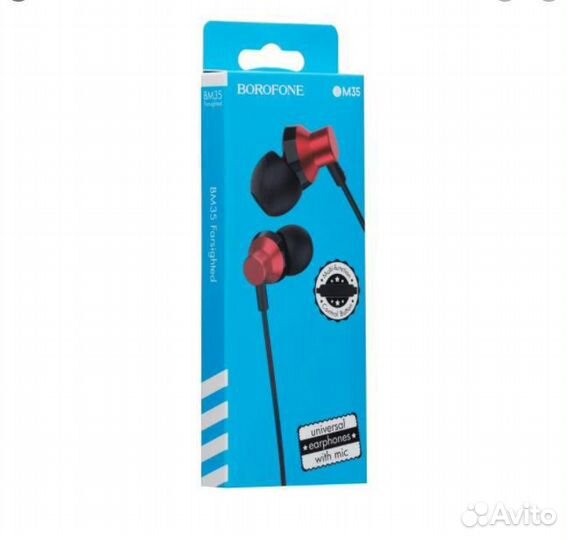 Вакуумные наушники с микрофоном borofone (M35)