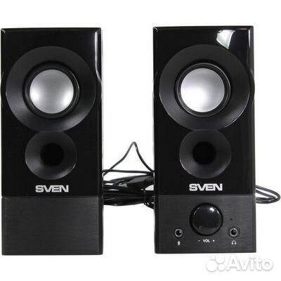 Акустическая система Sven 357 2.0 2x3W черный USB