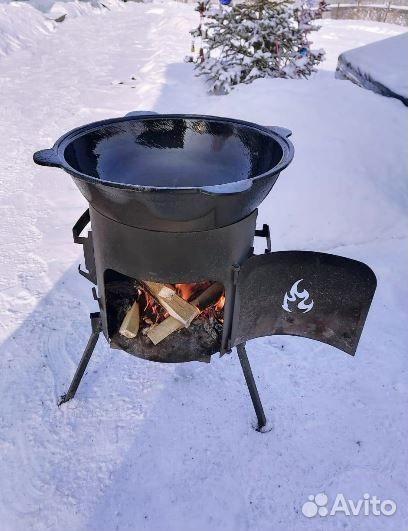 Казан чугунный обожженный 10 литров