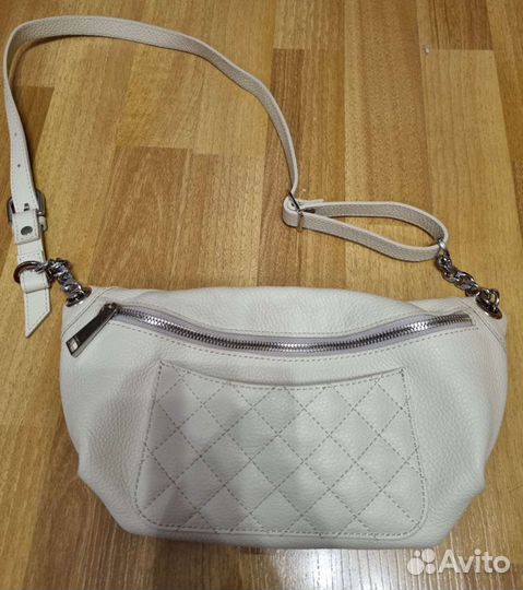 Сумка натуральная кожа бежевая оригинал