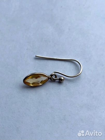 Серьги с цитрином