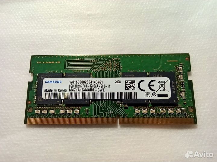Samsung SO-dimm DDR4 3200 8Gb / M471A1G44AB0-CWE