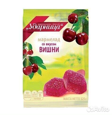 Мармелад Ударница со вкусом Вишни 325г Ударница