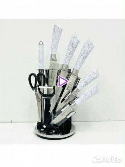 Набор кухонных ножей с подставкой