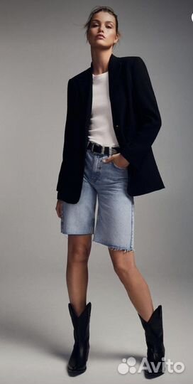 Джинсовые шорты бермуды mango 36
