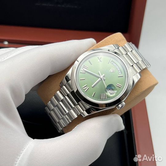 Мужские часы Rolex Day-Date зеленые
