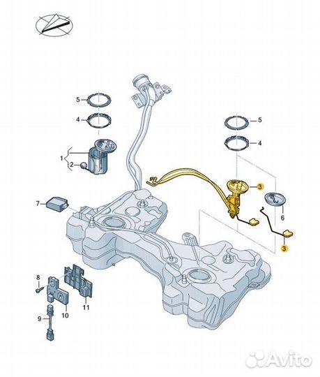 Датчик уровня топлива Skoda Kodiaq dbgc (DBG