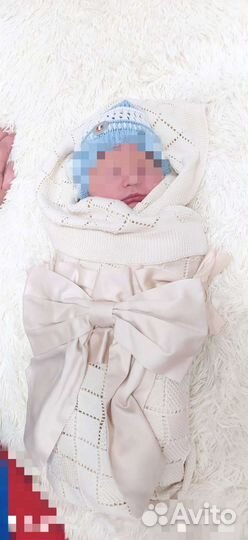 Плед и бант на выписку