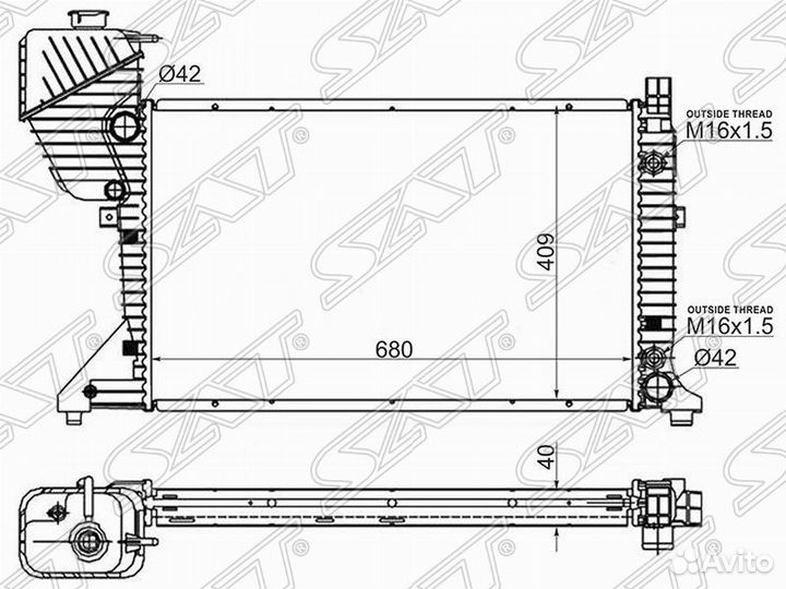 Радиатор охлаждения Мерседес Спринтер