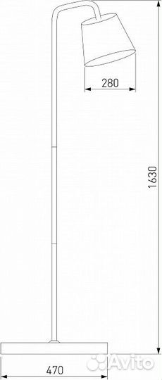 Торшер Eurosvet Montero 01135/1 черный