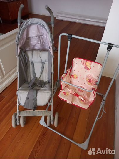 Детские качели, коляска