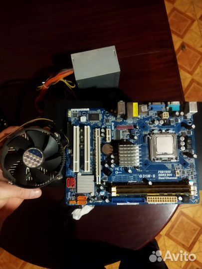 Материнская плата ASRock G31M-S + проц, озу, HDD