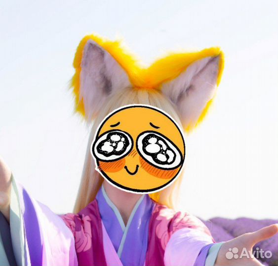 Лисьи меховые ушки косплей