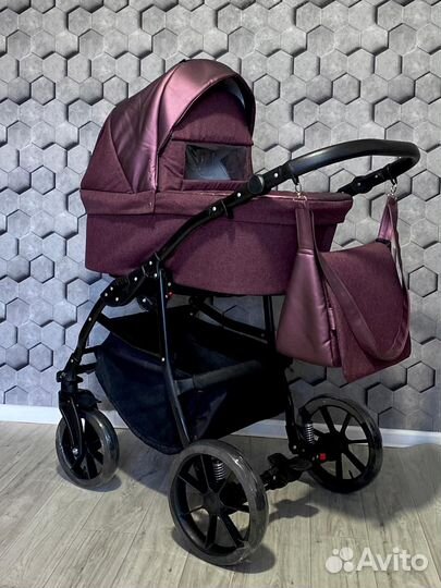 Коляска 3 в 1 Indigo charlotte (как Новая)