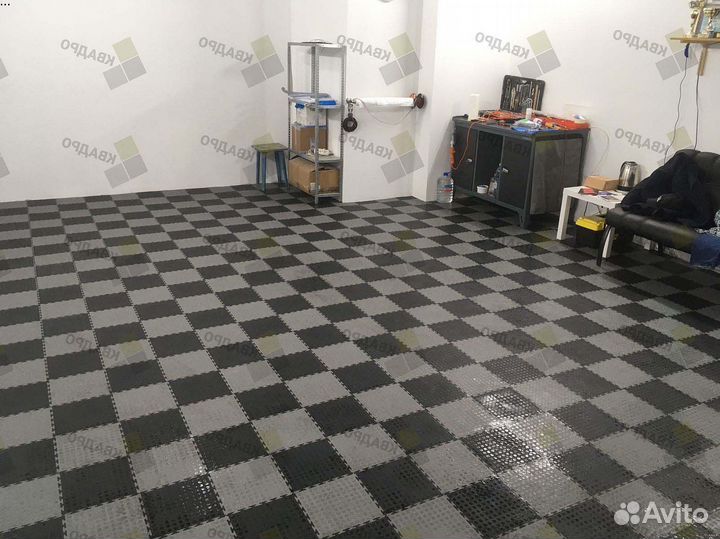 Модульная плитка пвх для гаража