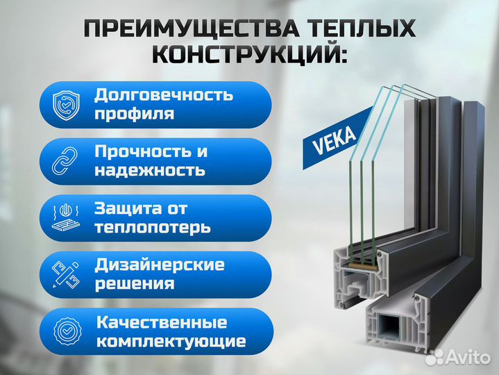 Балконный блок пвх, подКлюч
