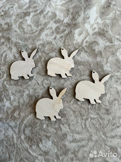 Вырубка из фанеры Зайчик Кролик Для скрапа