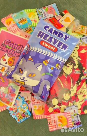 Огромный пакет с азиатскими сладостями, 70 шт