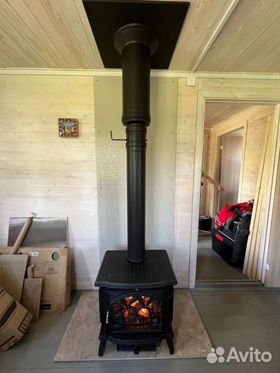 Печь-камин Fireway Demetra патина/медь